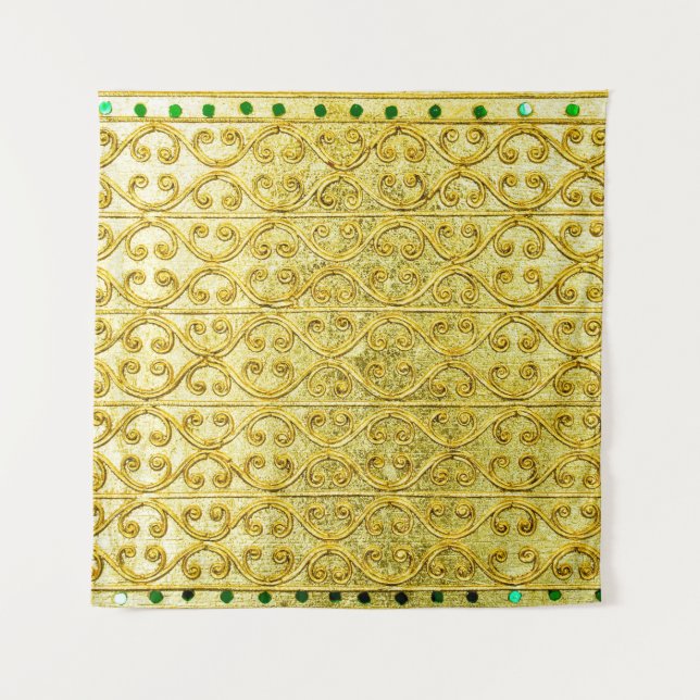 Gold metal seamless pattern  tapestry (Front)