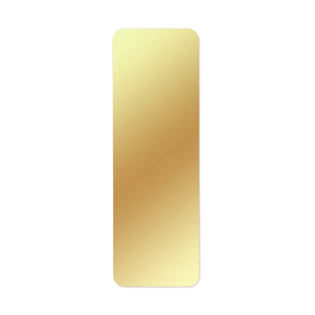 Gold Metallic address return label (Front)