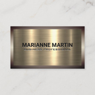 Gold Metallic Aluminium Silver Brushed | Industria Business Card