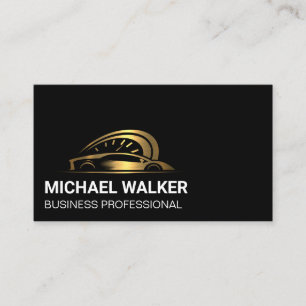 Gold Metallic Auto Logo Business Card