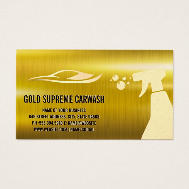 Gold Metallic Background | Auto Logo and Spray (Front)