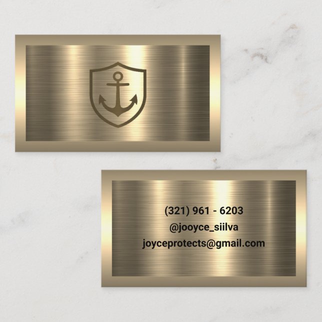Gold Metallic Background Business Card (Front/Back)