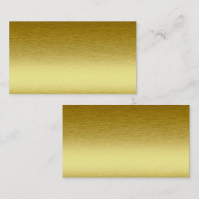 Gold Metallic Blank  Business Card (Front/Back)