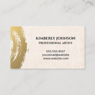 Gold Metallic brushed   Textured Background Business Card
