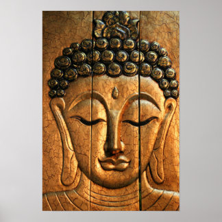 Gold Metallic Buddha Poster