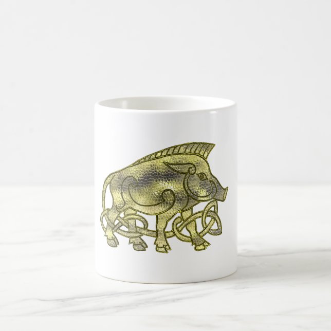 Gold Metallic Celtlic  Hog or Boar Mug (Center)