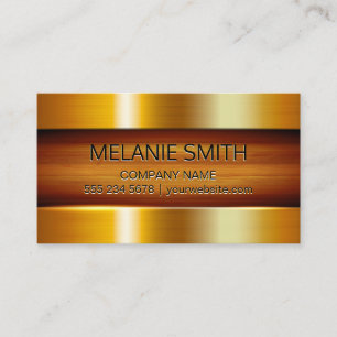 Gold Metallic Chrome Business Card