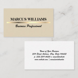 Gold Metallic Divider   Simple Modern Business Card
