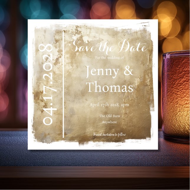 Gold Metallic Elegant Save the Date (Creator Uploaded)