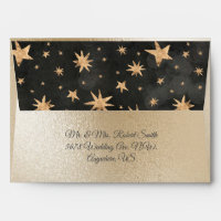 Gold Metallic Fairy Lights Elegant Stars Wedding