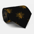 Gold Metallic Foil Bees on Black