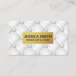 Gold Metallic Frame   Upholstered Background Business Card