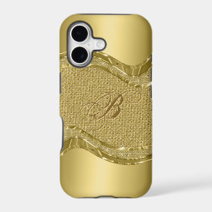 Gold Metallic Look With Diamonds Pattern