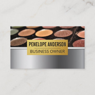 Gold Metallic   Makeup Palette Business Card