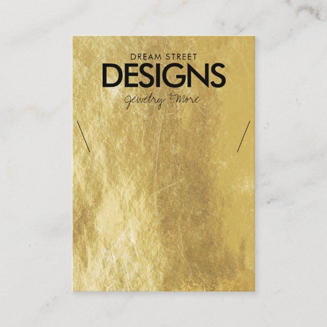 Gold Metallic Paint Necklace Display Card (Front)