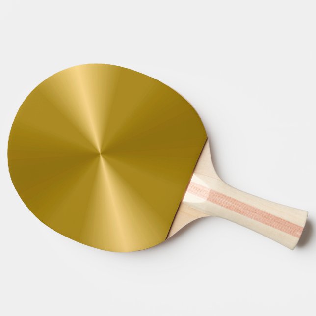 Gold Metallic Ping Pong Paddle (Side)
