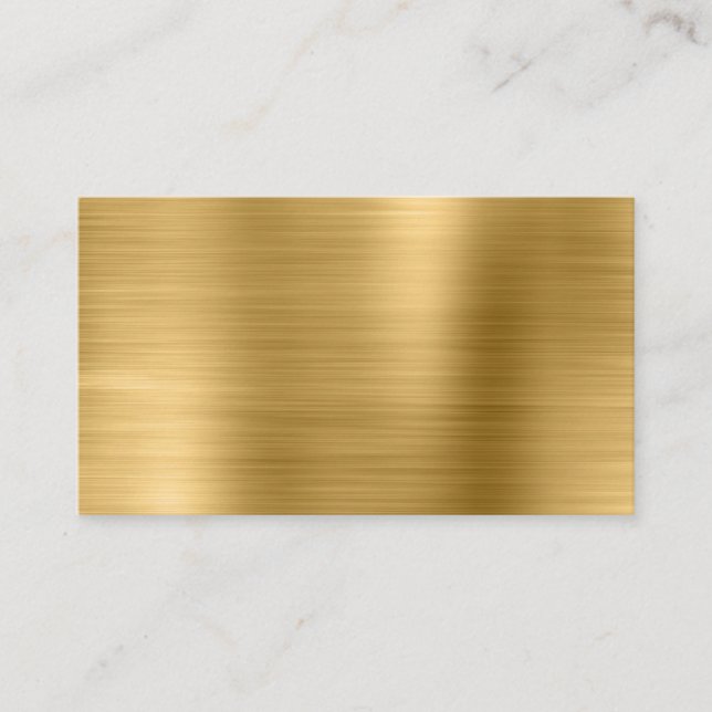 Gold Metallic Shimmer Foil Blank Place Card (Front)