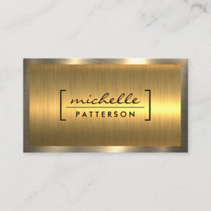 Gold Metallic Shine   Industrial Business Card