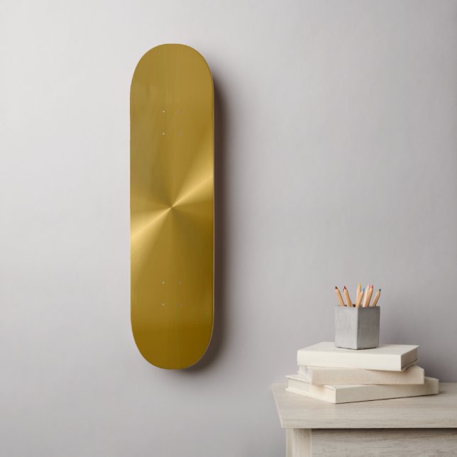 Gold Metallic Skateboard (Wall Art)