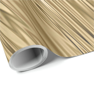 Gold Metallic Textured Look   Wrapping Paper