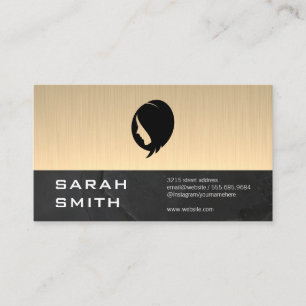 Gold Metallic Womens Beauty Slate Business Card