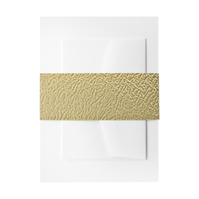 Gold minimal wedding  invitation belly band (Front Example)