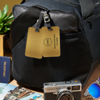 Gold Minimalist Always Find Your Way Home Luggage Tag