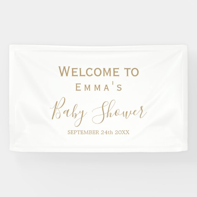 Gold Minimalist Bridal Shower Sign (Horizontal)