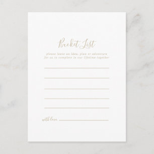 Gold Minimalist Bucket List Cards