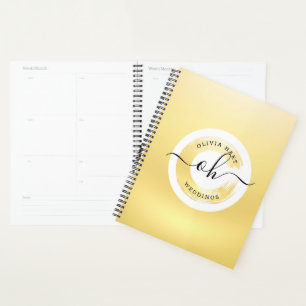 Gold Minimalist Elegant Logo Personalised Stylist Planner
