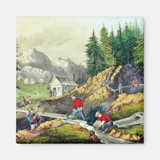 Gold Mining in California Magnet (Front)