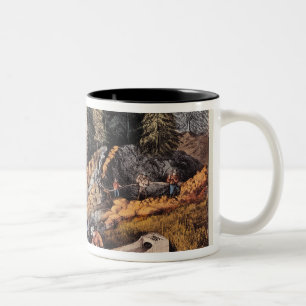 Gold Mining in California Two-Tone Coffee Mug