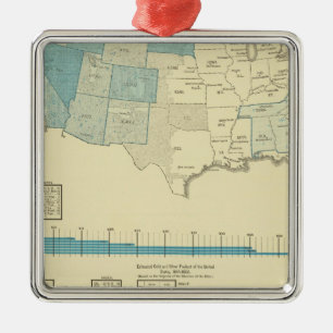 Gold mining regions metal tree decoration