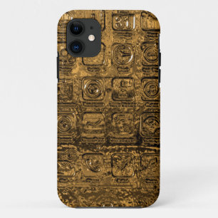 Gold mobile phone icons iPhone 11 case