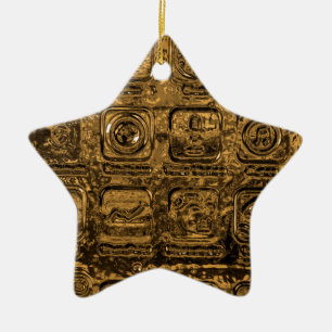 Gold mobile phone icons ceramic tree decoration