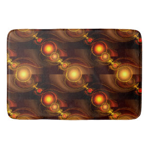 Gold Modern Boho Elegant Abstract Art Pattern #501 Bath Mat
