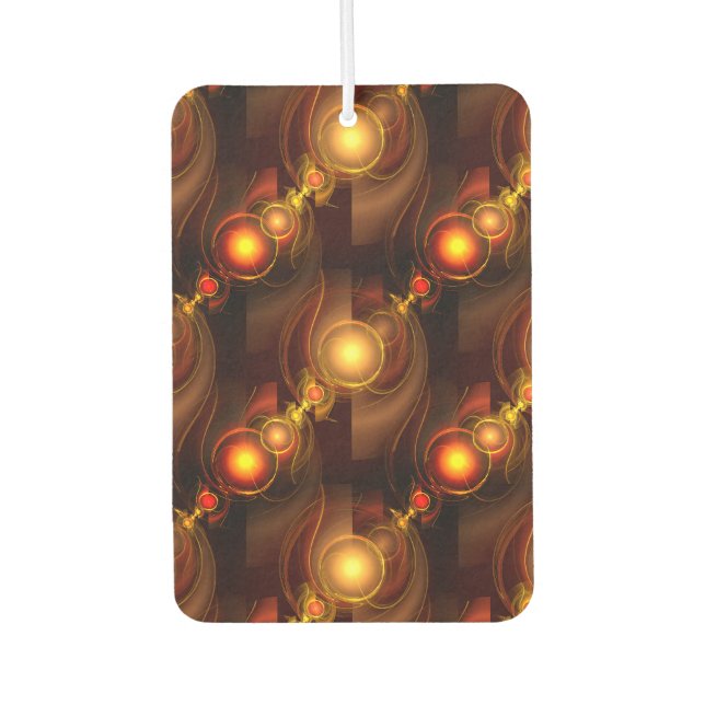 Gold Modern Boho Elegant Abstract Art Pattern #501 Car Air Freshener (Front)
