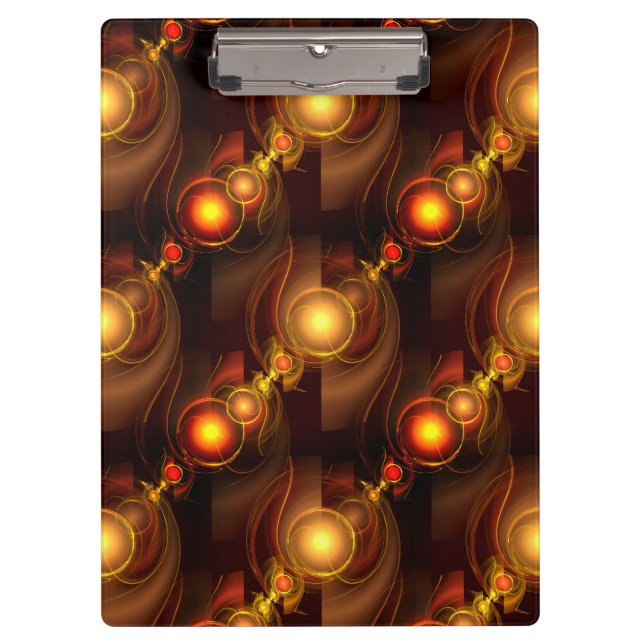 Gold Modern Boho Elegant Abstract Art Pattern #501 Clipboard (Front)