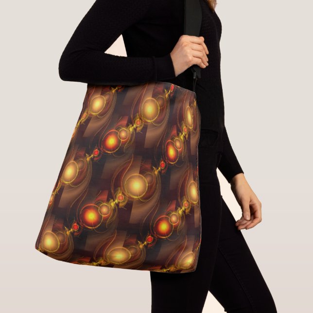 Gold Modern Boho Elegant Abstract Art Pattern #501 Crossbody Bag (Close Up)