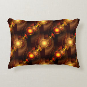 Gold Modern Boho Elegant Abstract Art Pattern #501 Decorative Cushion