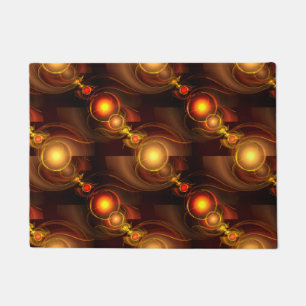 Gold Modern Boho Elegant Abstract Art Pattern #501 Doormat