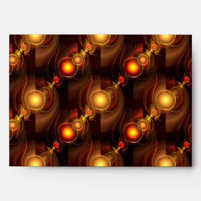 Gold Modern Boho Elegant Abstract Art Pattern #501 Envelope (Front)
