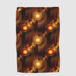 Gold Modern Boho Elegant Abstract Art Pattern #501 Golf Towel