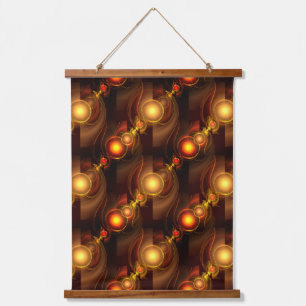 Gold Modern Boho Elegant Abstract Art Pattern #501 Hanging Tapestry