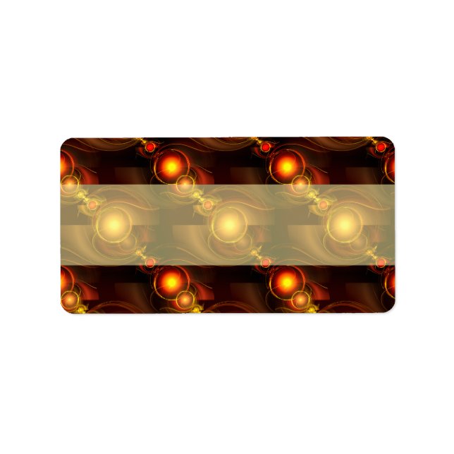 Gold Modern Boho Elegant Abstract Art Pattern #501 Label (Front)