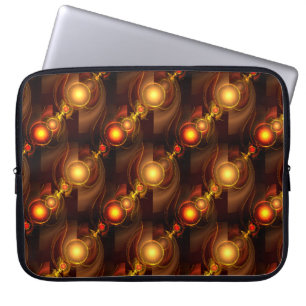 Gold Modern Boho Elegant Abstract Art Pattern #501 Laptop Sleeve