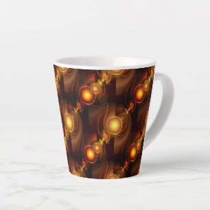 Gold Modern Boho Elegant Abstract Art Pattern #501 Latte Mug
