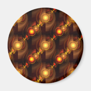 Gold Modern Boho Elegant Abstract Art Pattern #501 Magnet