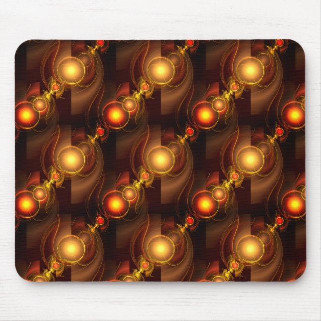 Gold Modern Boho Elegant Abstract Art Pattern #501 Mouse Pad (Front)