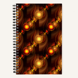 Gold Modern Boho Elegant Abstract Art Pattern #501 Notebook